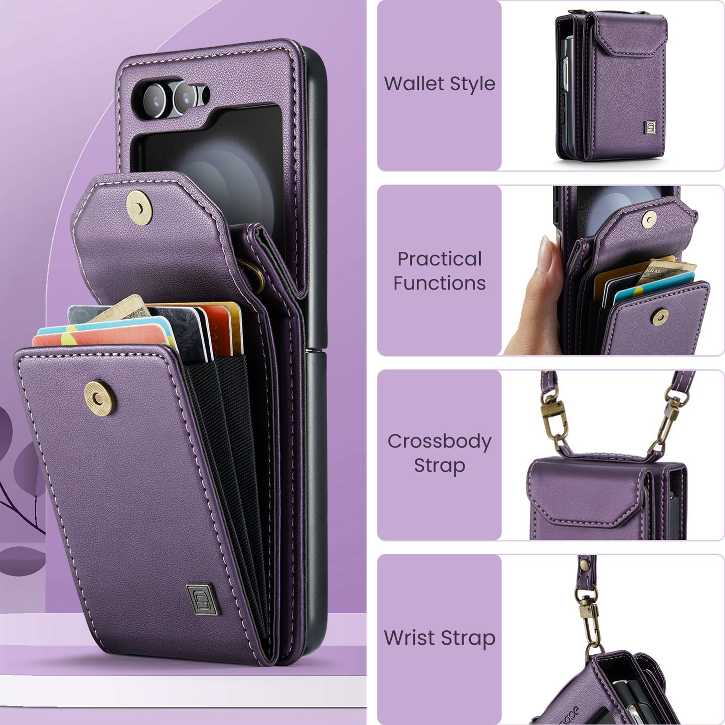 AUTSPACE Organ Card Holder Galaxy Z Flip5 Case