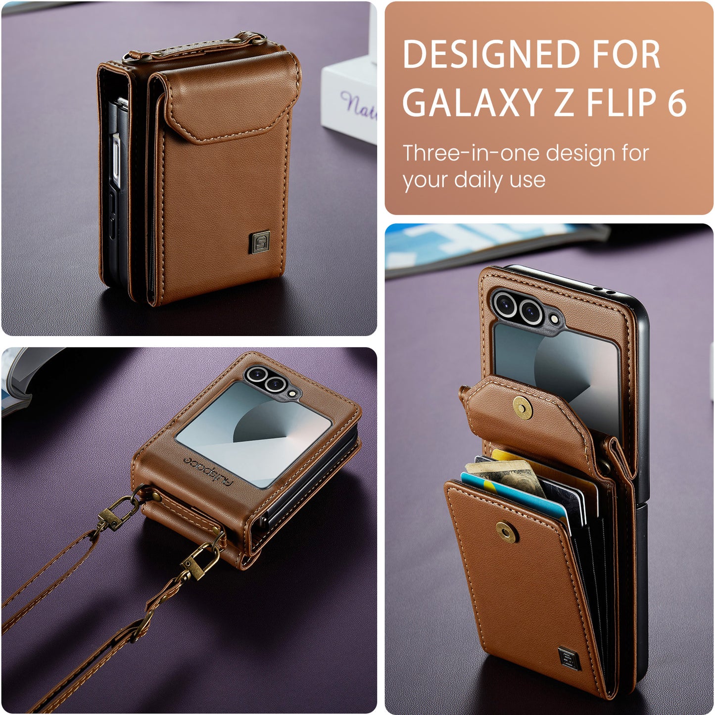 AUTSPACE Organ Card Holder Galaxy Z Flip6 Case