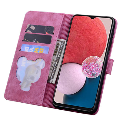 Cat Cherry Blossoms Galaxy A04 Grils Case Retro Leather Embossing Wallet Stand