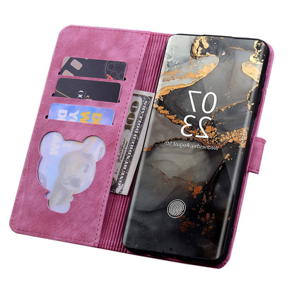 Cat Cherry Blossoms Galaxy S21 Ultra Grils Case Retro Leather Embossing Wallet Stand