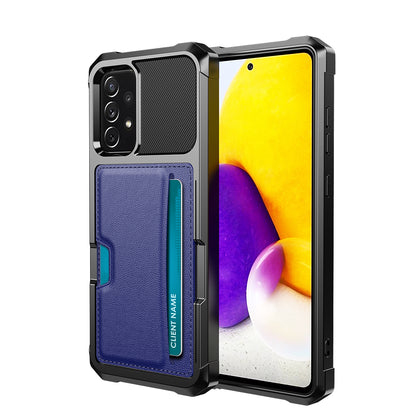 Car Magnetism Galaxy A52 TPU Cover with Leather Card Holder Slim