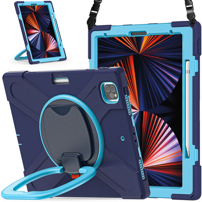 Pirate Box iPad Pro 12.9 (2021) Case Hook Stand Rotating with Hand Holder Shoulder Strap