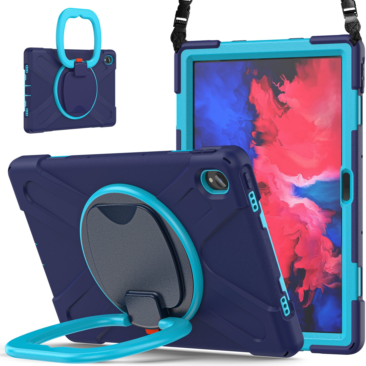 Pirate Box Lenovo Tab P11 Plus (2021) Case Hook Stand Rotating Holder Shoulder Strap