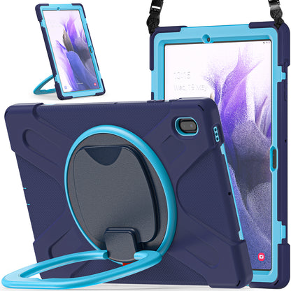 Pirate Box Galaxy Tab S7 FE Case Hook Stand Rotating Hand Holder Shoulder Strap