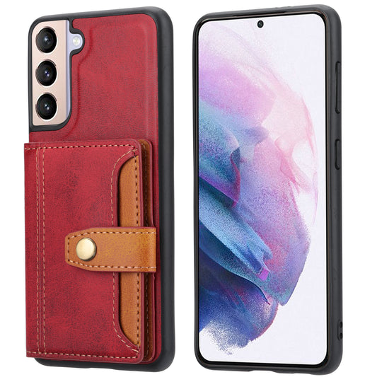 BOYU Buckle Cards Pocket Galaxy S21 FE Leather Case