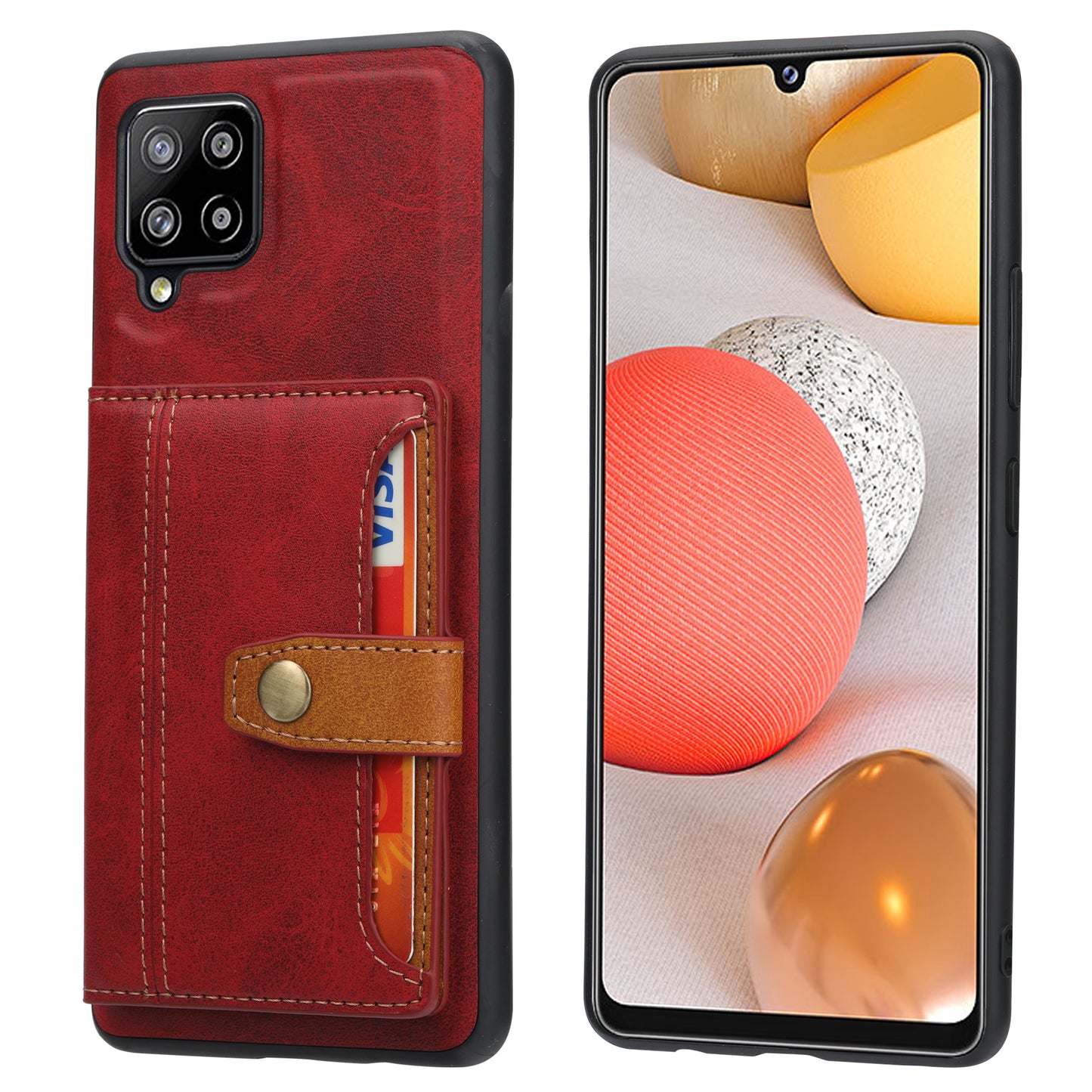 BOYU Buckle Cards Pocket Galaxy A42 Leather Case