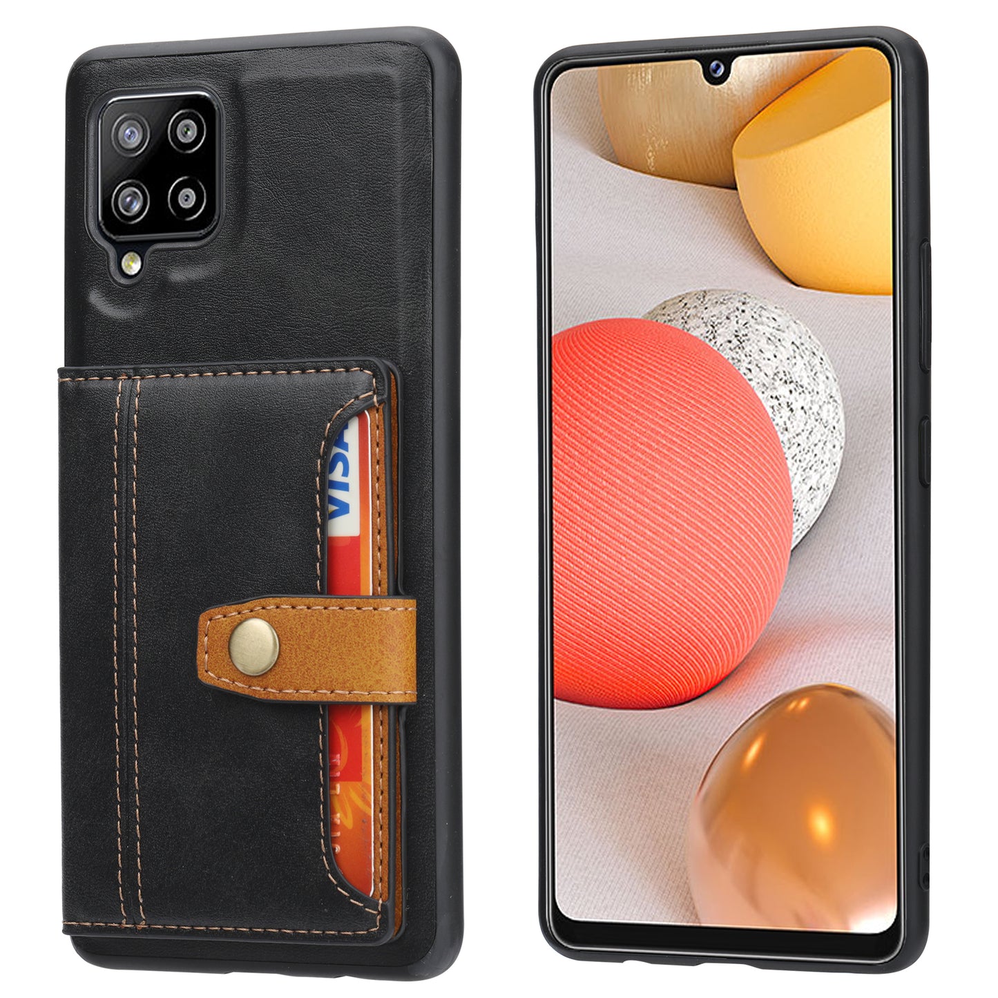 BOYU Buckle Cards Pocket Galaxy A42 Leather Case