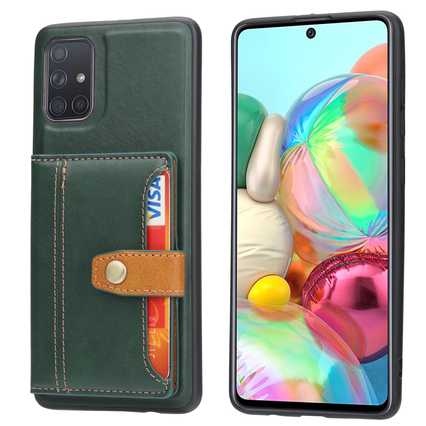 BOYU Buckle Cards Pocket Galaxy A71 Leather Case