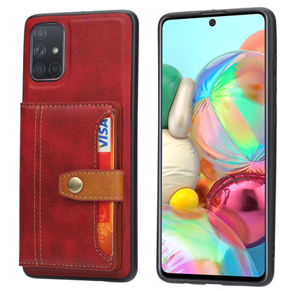 BOYU Buckle Cards Pocket Galaxy A71 Leather Case