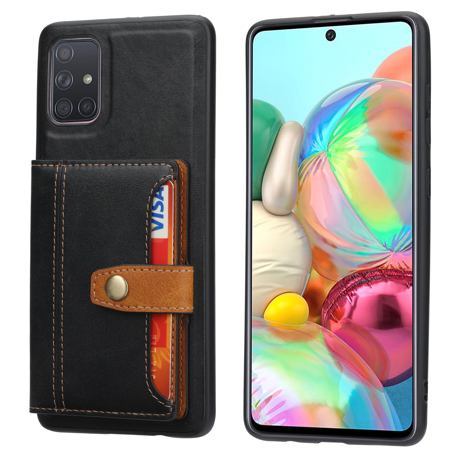 BOYU Buckle Cards Pocket Galaxy A71 Leather Case