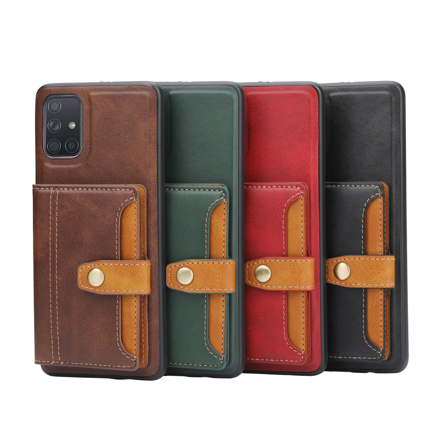 BOYU Buckle Cards Pocket Galaxy A71 Leather Case