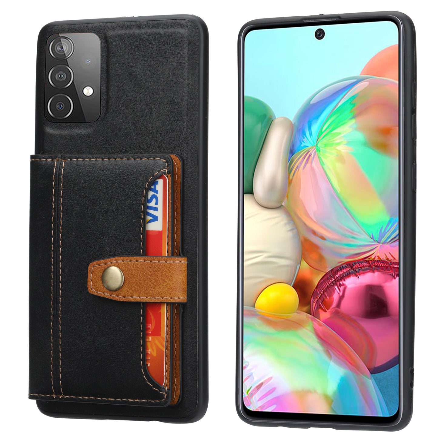 BOYU Buckle Cards Pocket Galaxy A52s Leather Case