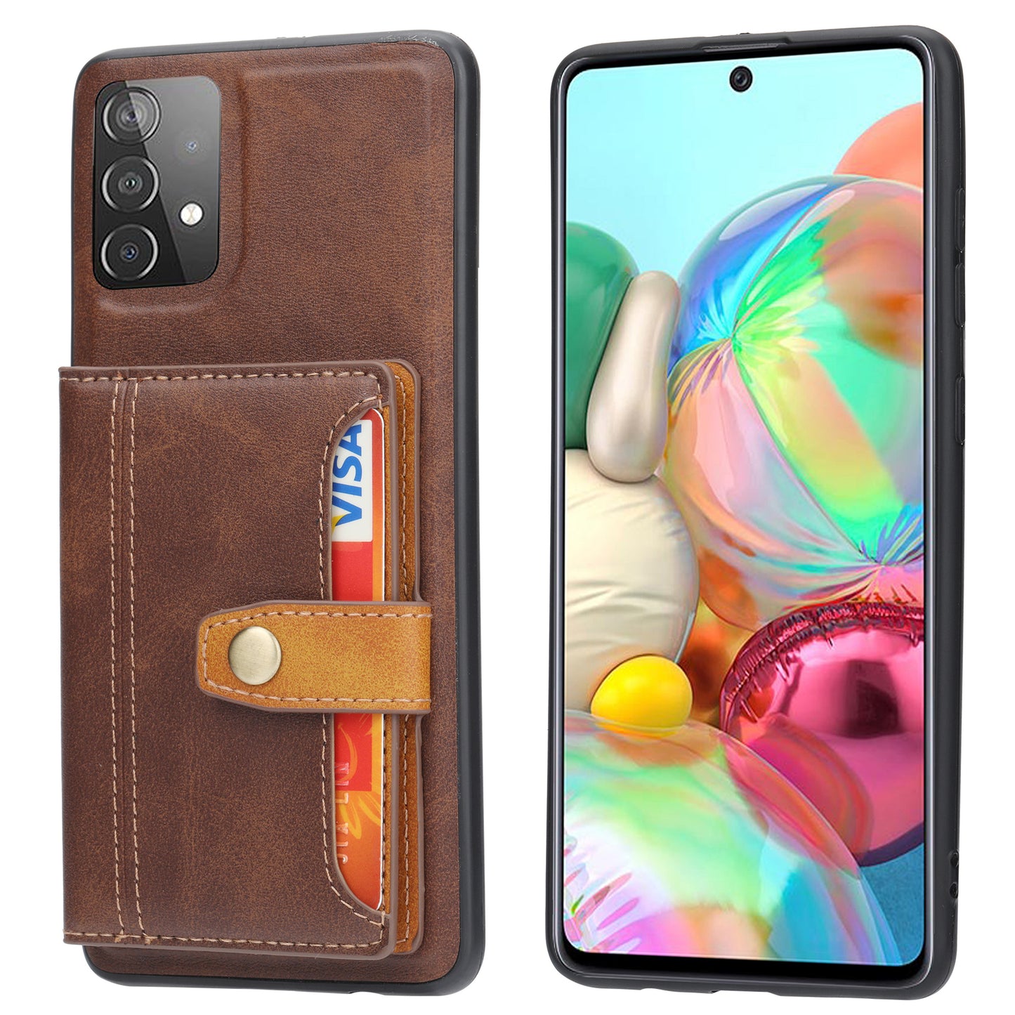 BOYU Buckle Cards Pocket Galaxy A52s Leather Case