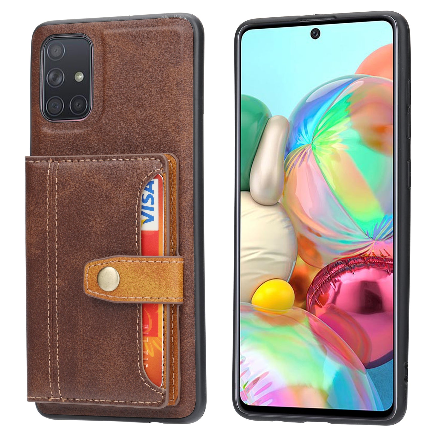 BOYU Buckle Cards Pocket Galaxy A72 Leather Case