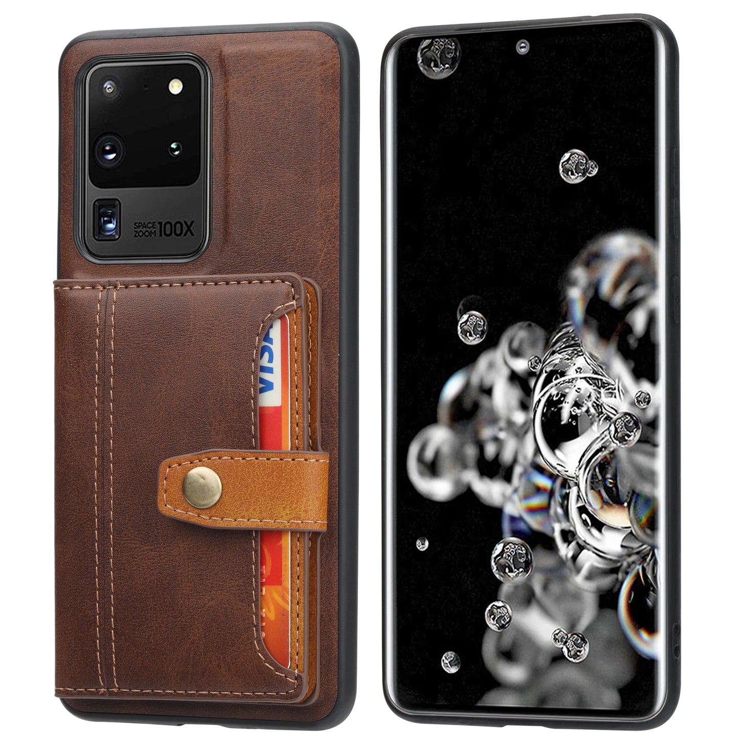 BOYU Buckle Cards Pocket Galaxy Note20 Ultra Leather Case