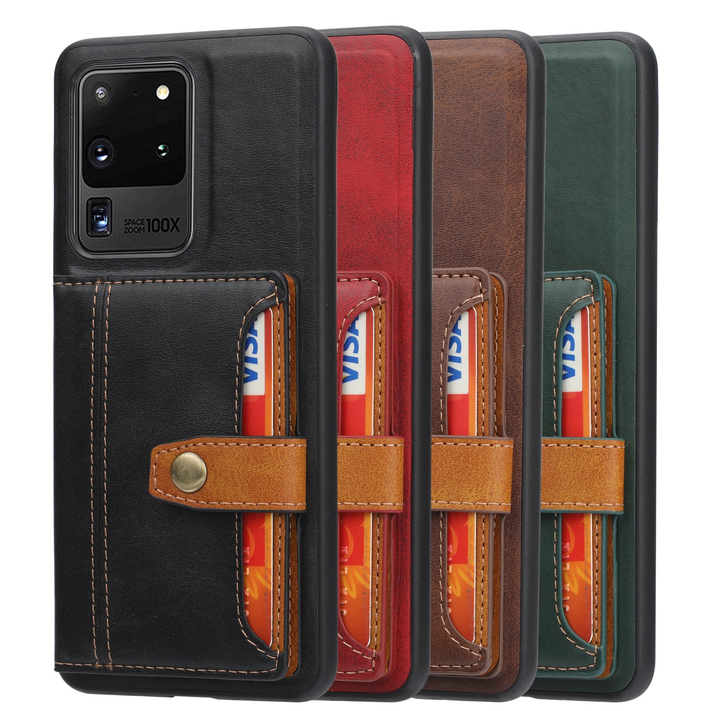 BOYU Buckle Cards Pocket Galaxy Note20 Ultra Leather Case