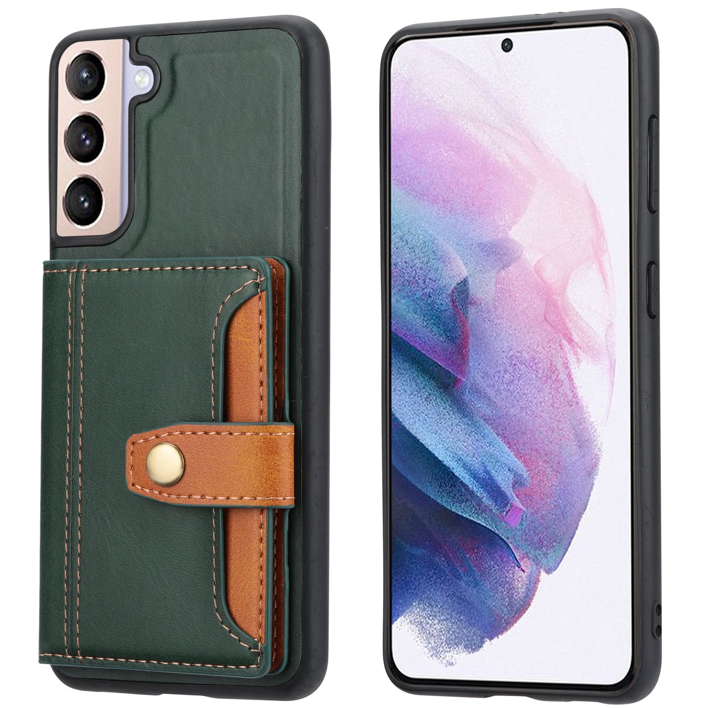 BOYU Buckle Cards Pocket Galaxy S21+ Leather Case