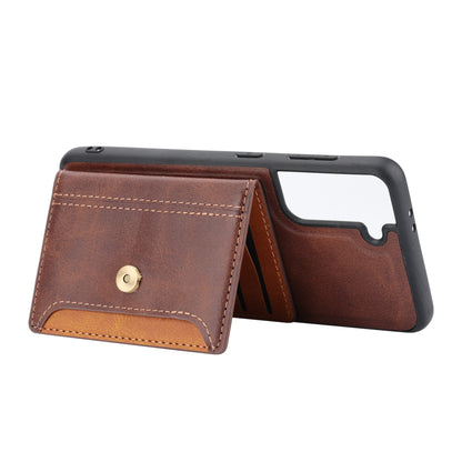 BOYU Buckle Cards Pocket Galaxy S21+ Leather Case