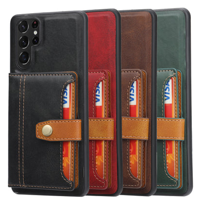 BOYU Buckle Cards Pocket Galaxy S24 Ultra Leather Case