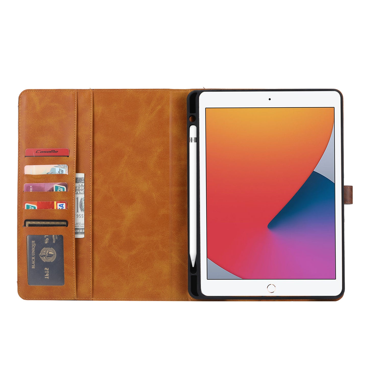 BOYU Buckle Cards Pocket iPad 10 Leather Case