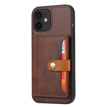 BOYU Buckle Cards Pocket iPhone 12 Mini Leather Case