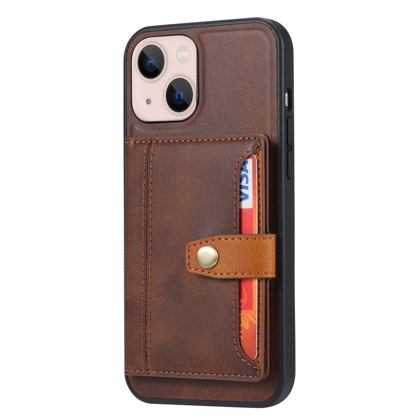 BOYU Buckle Cards Pocket iPhone 13 Leather Case