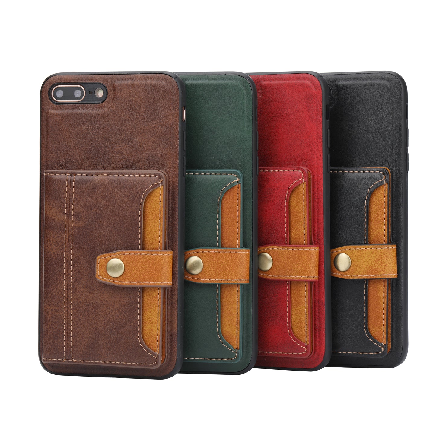 BOYU Buckle Cards Pocket iPhone 7 Plus Leather Case