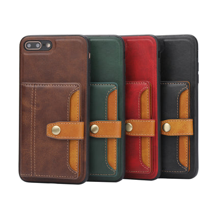 BOYU Buckle Cards Pocket iPhone SE 2022 Leather Case