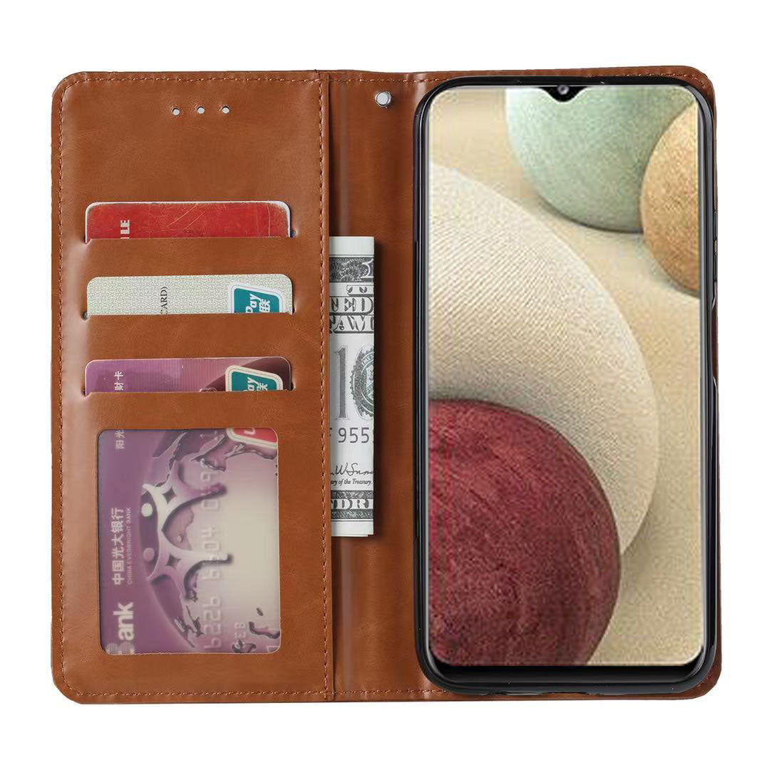 BOYU Knead Notes Pocket Galaxy A12 Leather Case