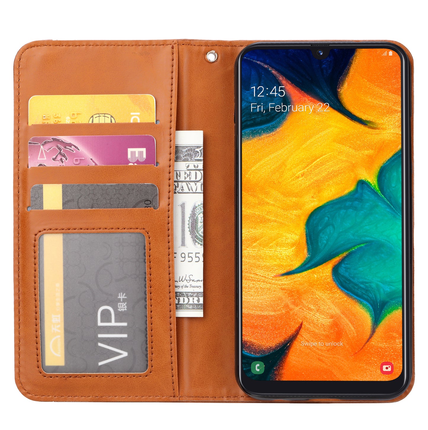 BOYU Knead Notes Pocket Galaxy A30 Leather Case