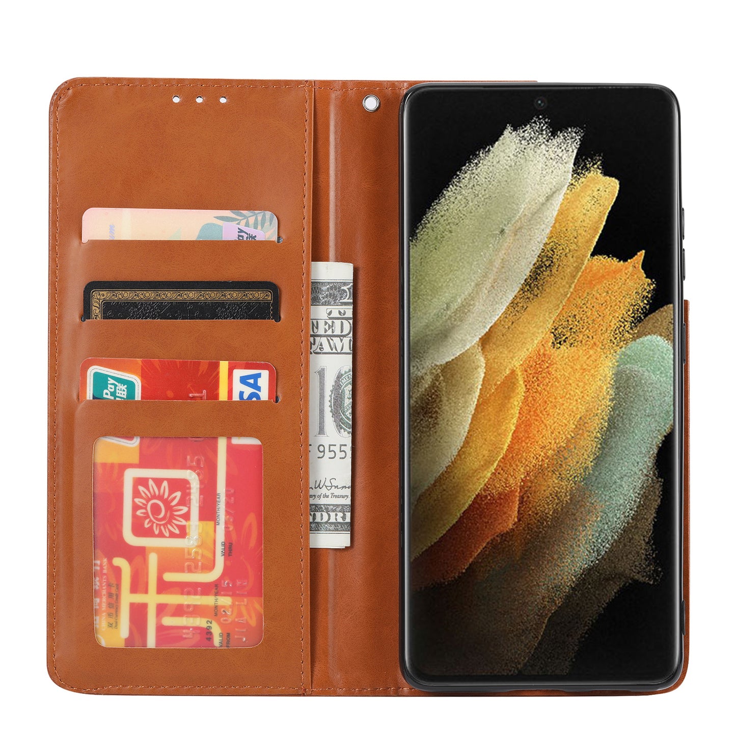 BOYU Knead Notes Pocket Galaxy S21 Ultra Leather Case