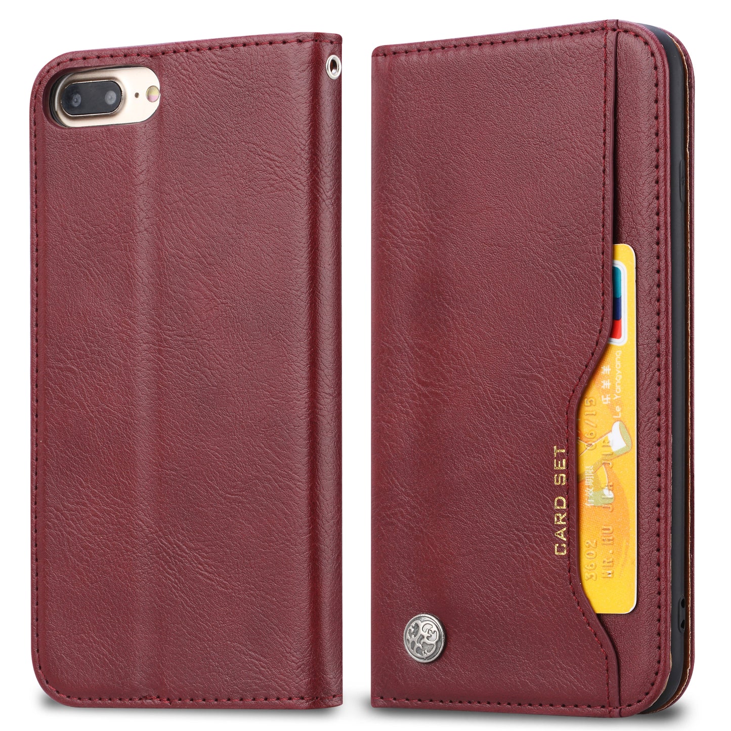 BOYU Knead Notes Pocket iPhone 8 Plus Leather Case