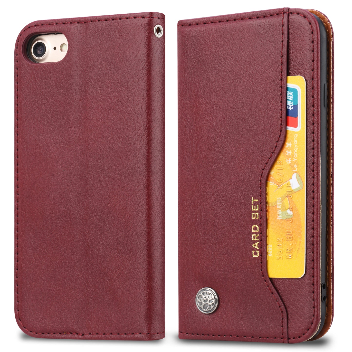 BOYU Knead Notes Pocket iPhone SE 2024 Leather Case