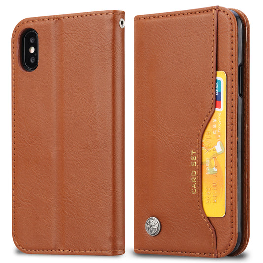 BOYU Knead Notes Pocket iPhone X Xs Leather Case