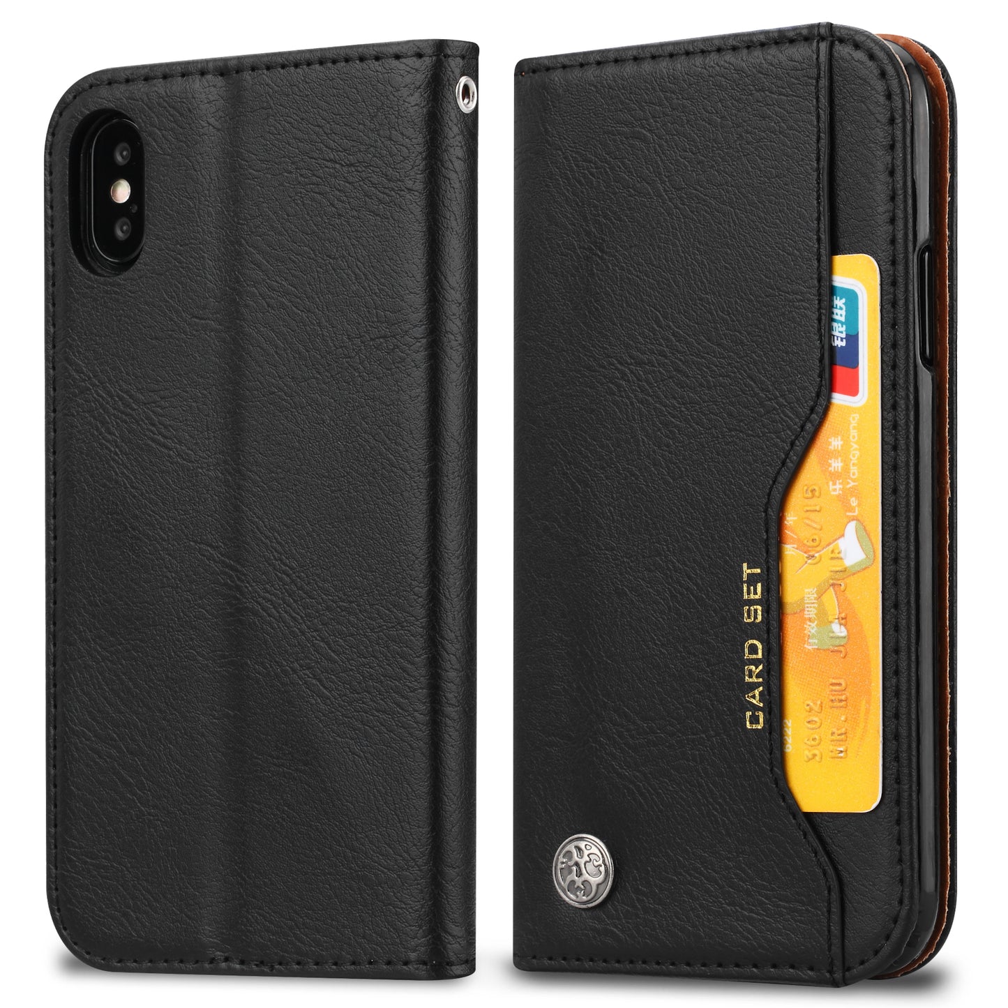 BOYU Knead Notes Pocket iPhone X Xs Leather Case