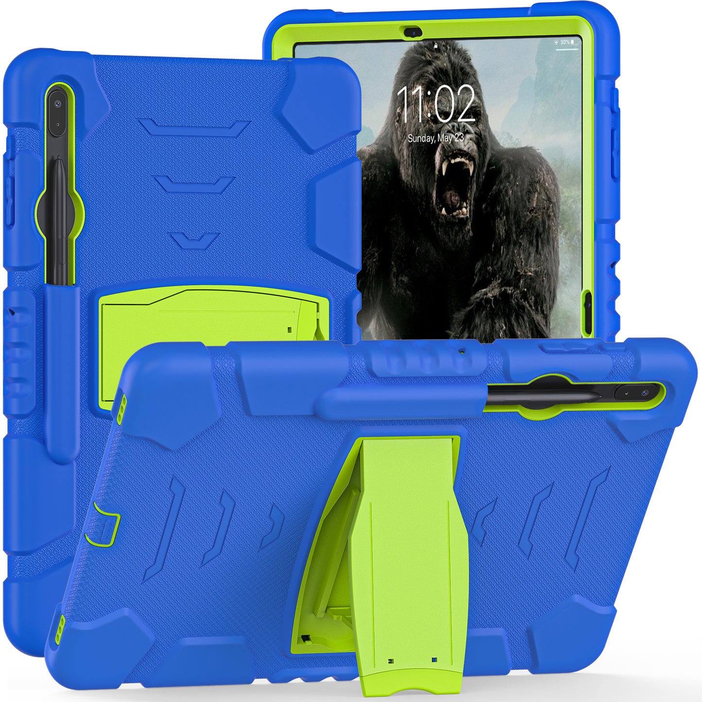 Gorilla King Kong Galaxy Tab S8+ Case Full Body Triple Protection Folding Stand