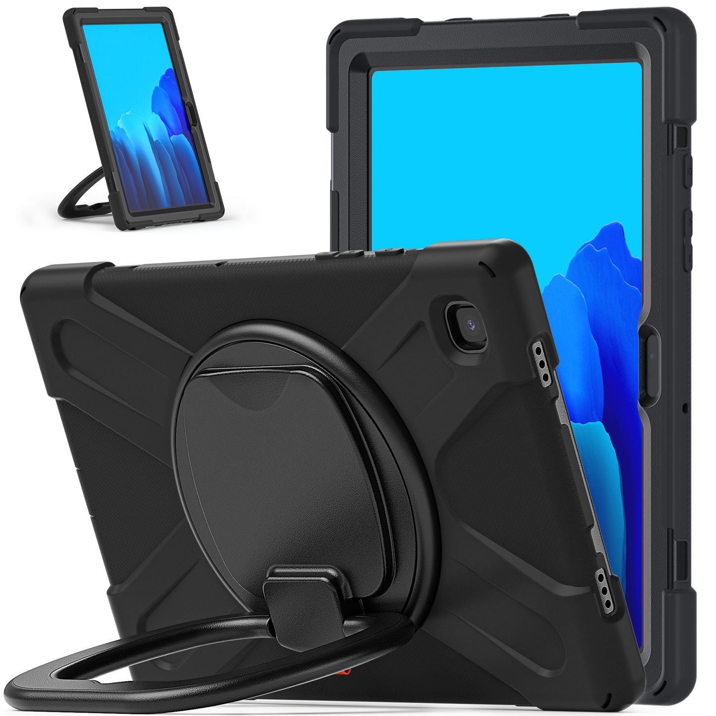 Pirate Box Galaxy Tab A7 Case Hook Stand Rotating with Hand Holder Shoulder Strap