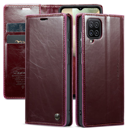 CASEME Luxury Retro Galaxy A12 Leather Case Magnetic