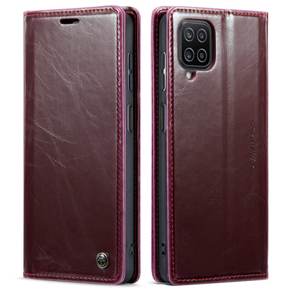 CASEME Luxury Retro Galaxy A12 Leather Case Magnetic