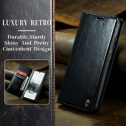 CASEME Luxury Retro Galaxy A15 Leather Case Magnetic