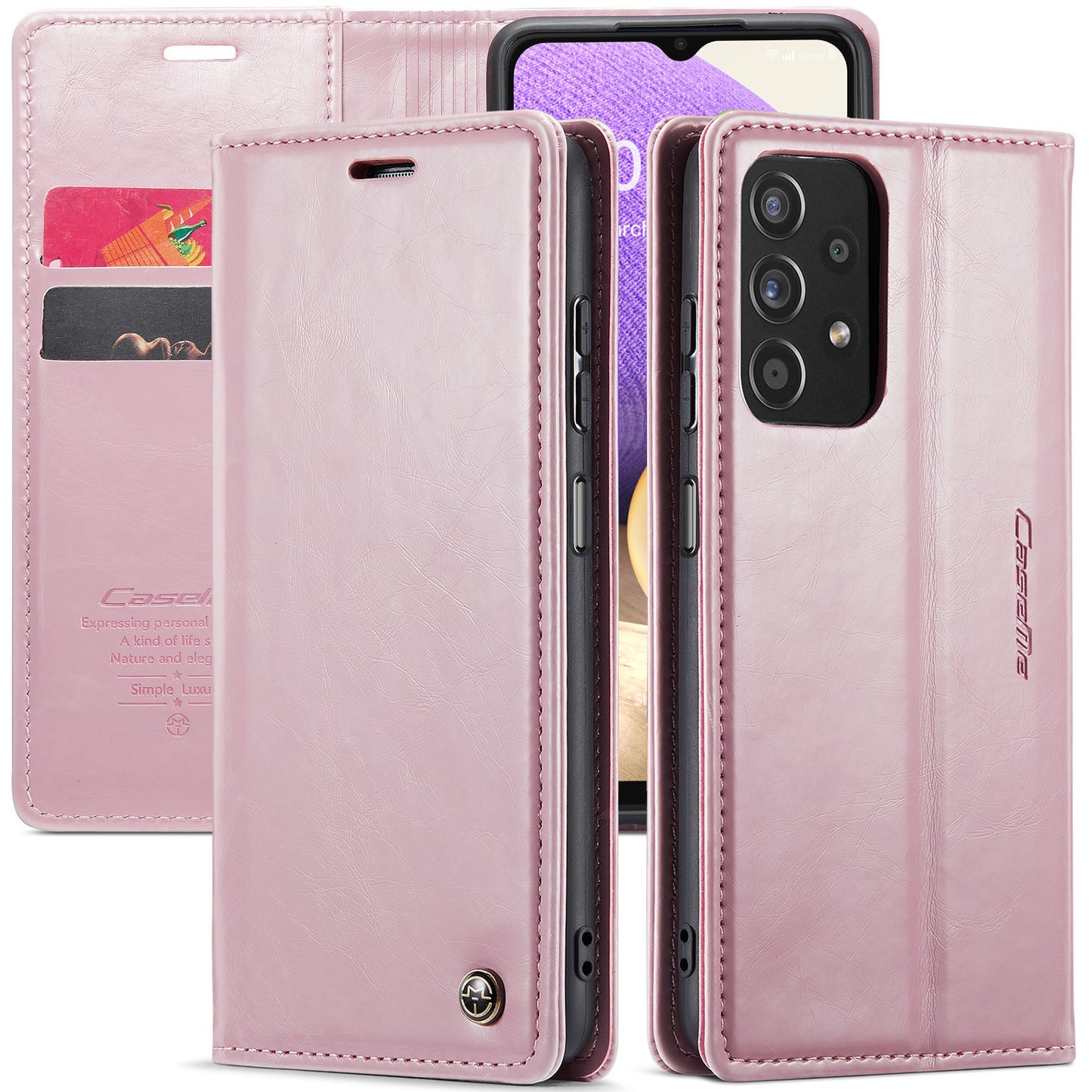 CASEME Luxury Retro Galaxy A42 Leather Case Magnetic