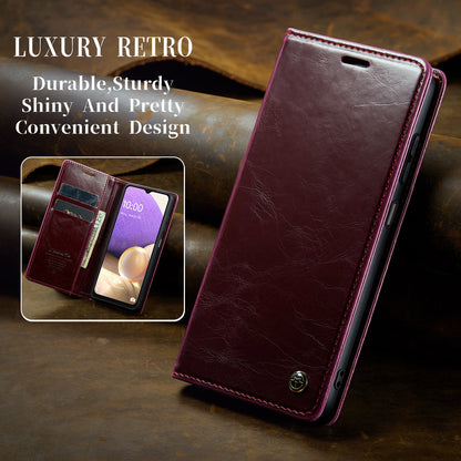 CASEME Luxury Retro Galaxy A42 Leather Case Magnetic