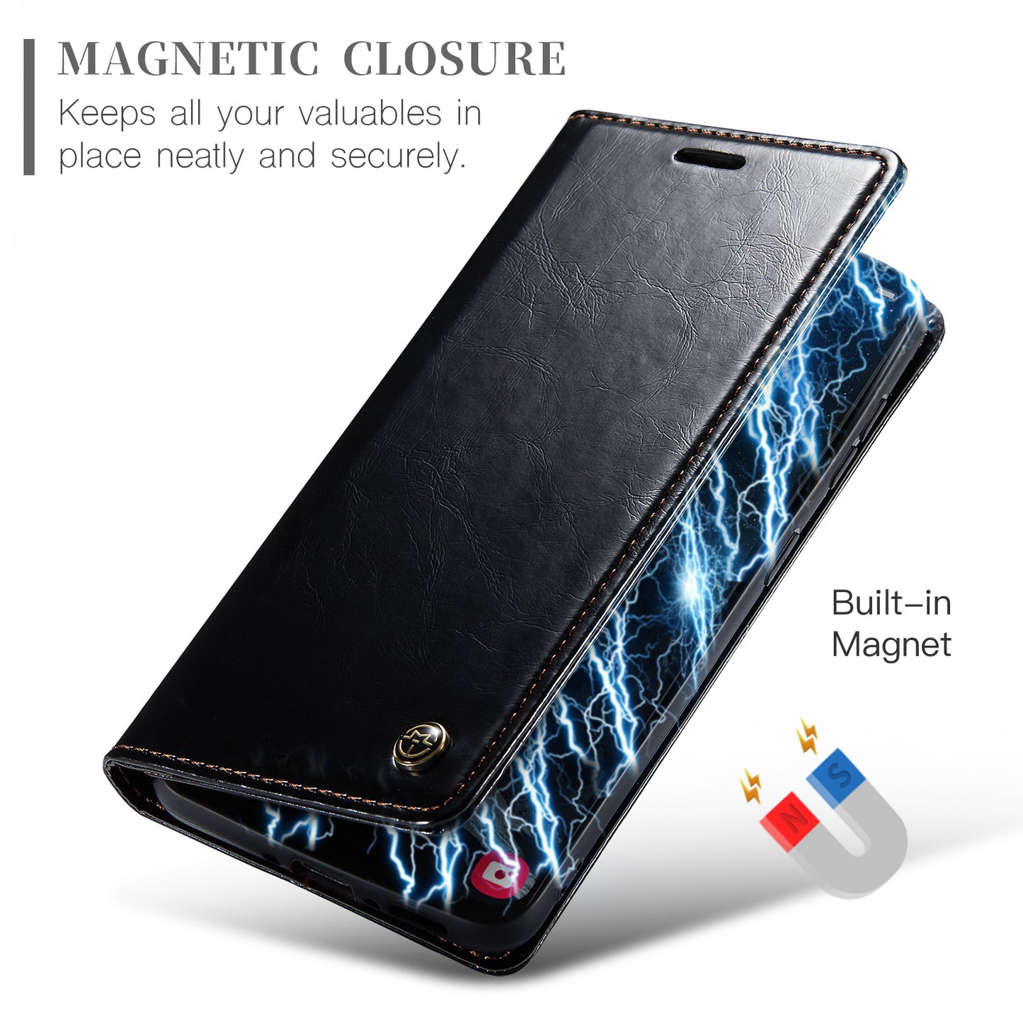 CASEME Luxury Retro Galaxy A34 Leather Case Magnetic