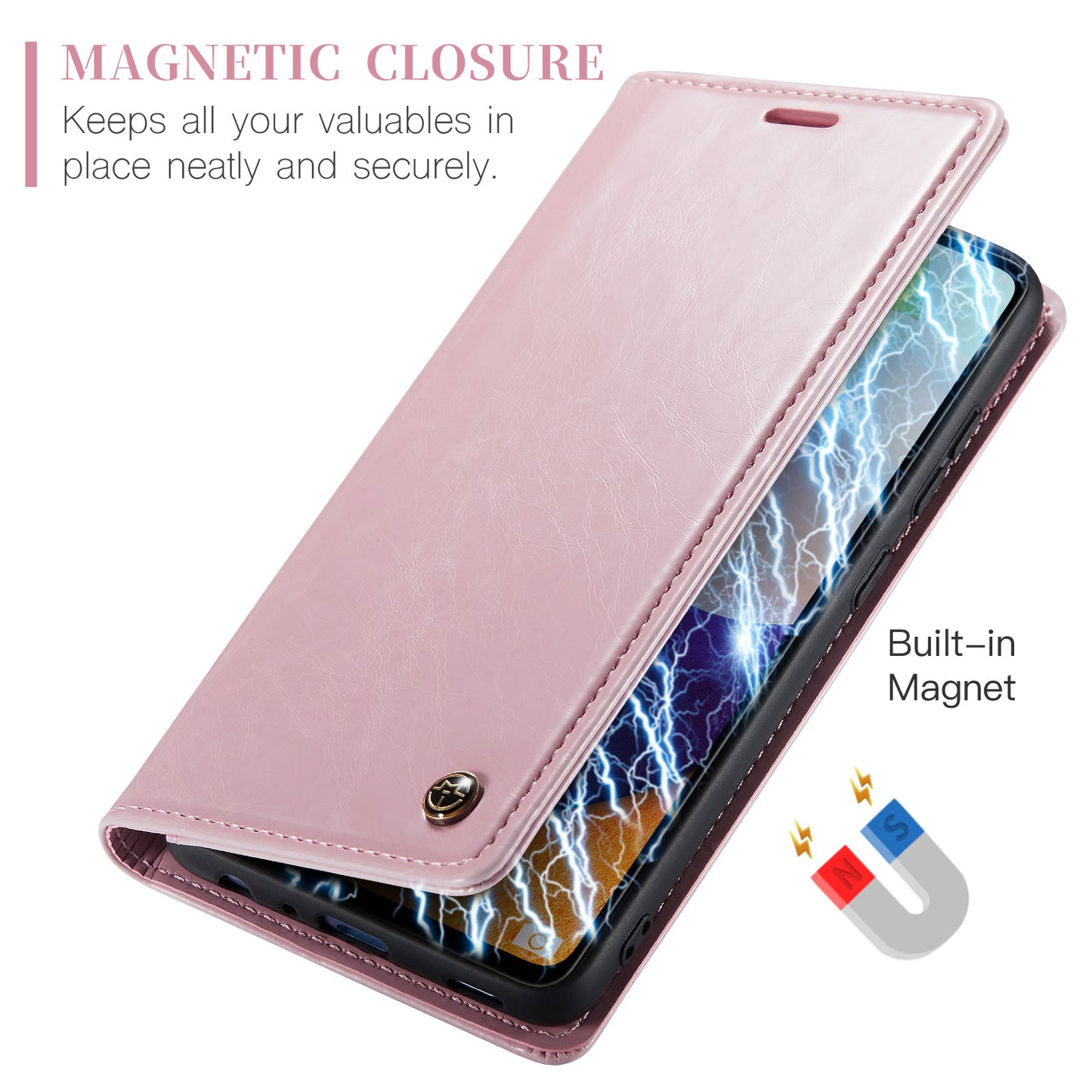 CASEME Luxury Retro Galaxy A52s Leather Case Magnetic