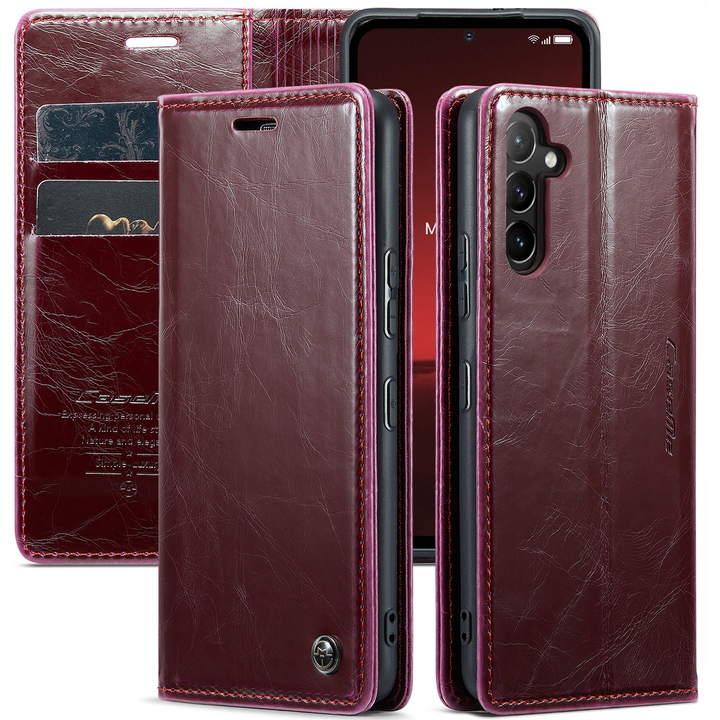 CASEME Luxury Retro Galaxy A54 Leather Case Magnetic