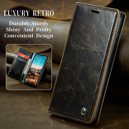 CASEME Luxury Retro Galaxy A54 Leather Case Magnetic