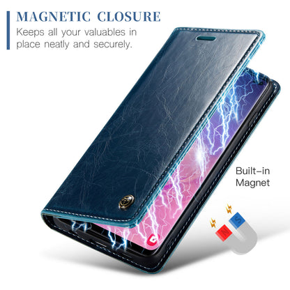 CASEME Luxury Retro Galaxy S10+ Leather Case Magnetic