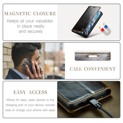 CASEME Luxury Retro Galaxy S23 FE Leather Case Magnetic