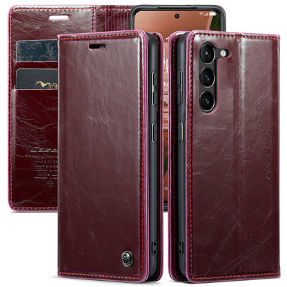 CASEME Luxury Retro Galaxy S23 Leather Case Magnetic