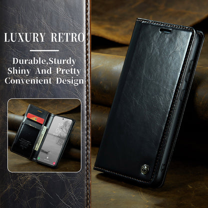 CASEME Luxury Retro Galaxy S23 Leather Case Magnetic